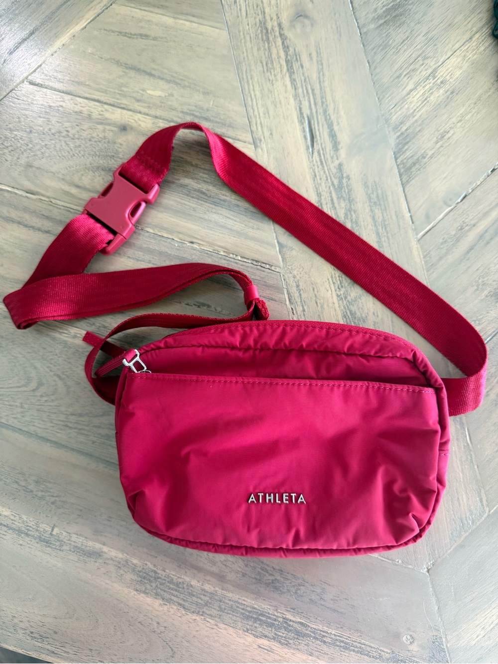 Athleta Cherry Red All About Crossbody Bag